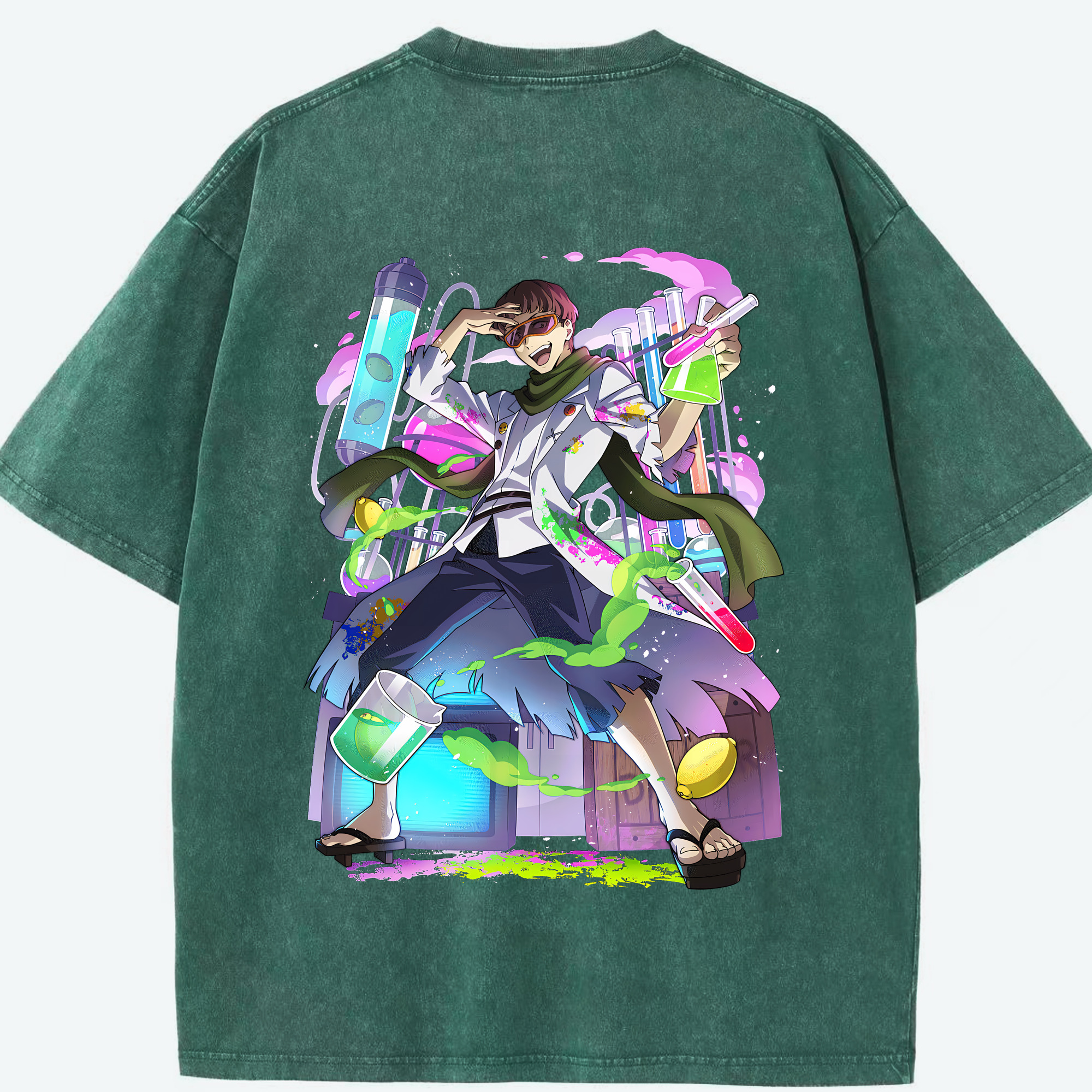 （画像用） 文豪ストレイドッグス Bungo Stray Dogs 綿100% ヴィンテージ風 半袖Tシャツ（背面プリント）